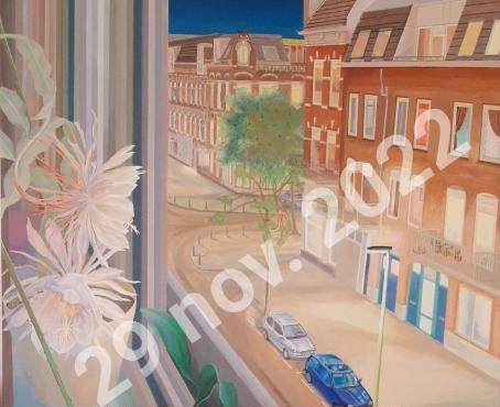acryl: Uitzicht uit mijn raam Afbeelding wordt geladen